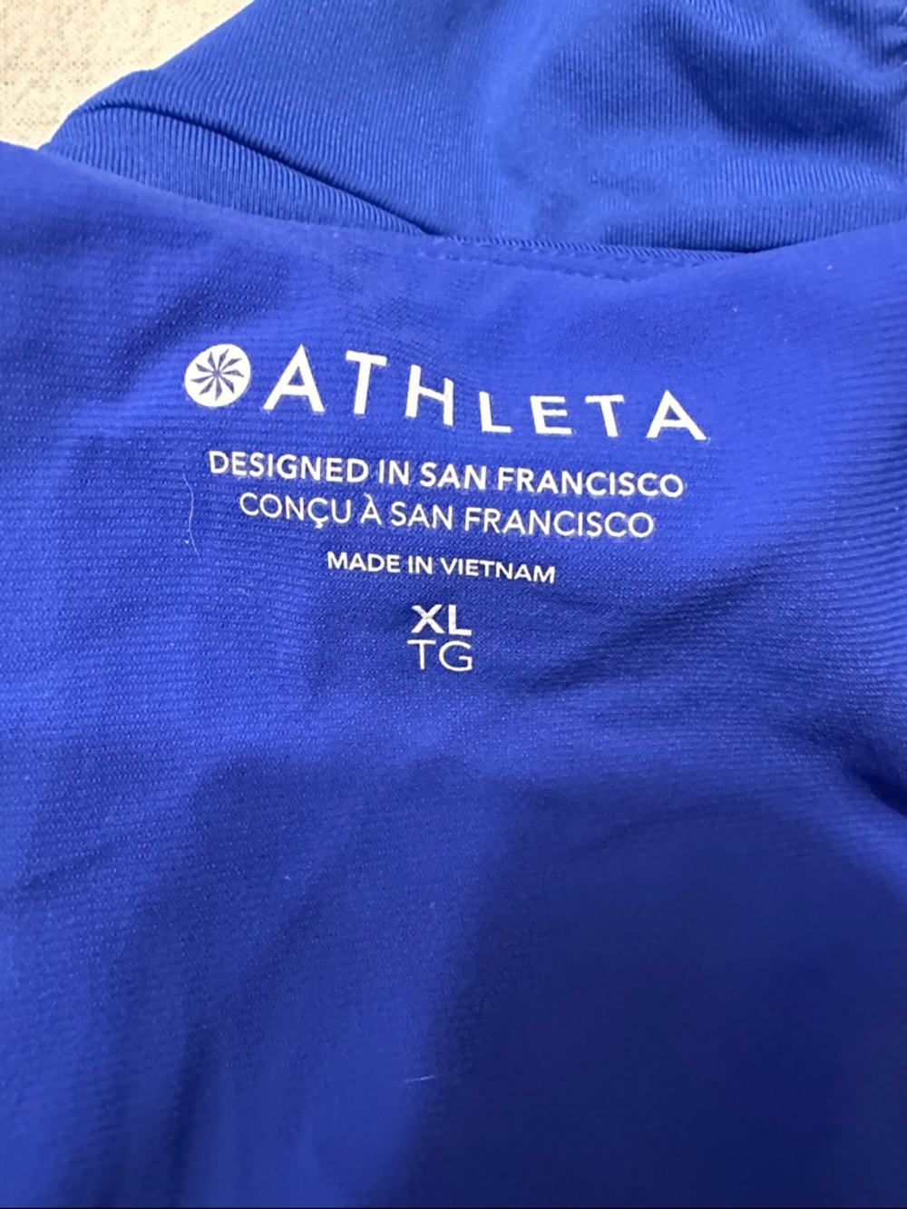 Athleta NWT XL Hermosa Cobalt Blue Classic One-Piece Swimsuit - Picture 8 of 9